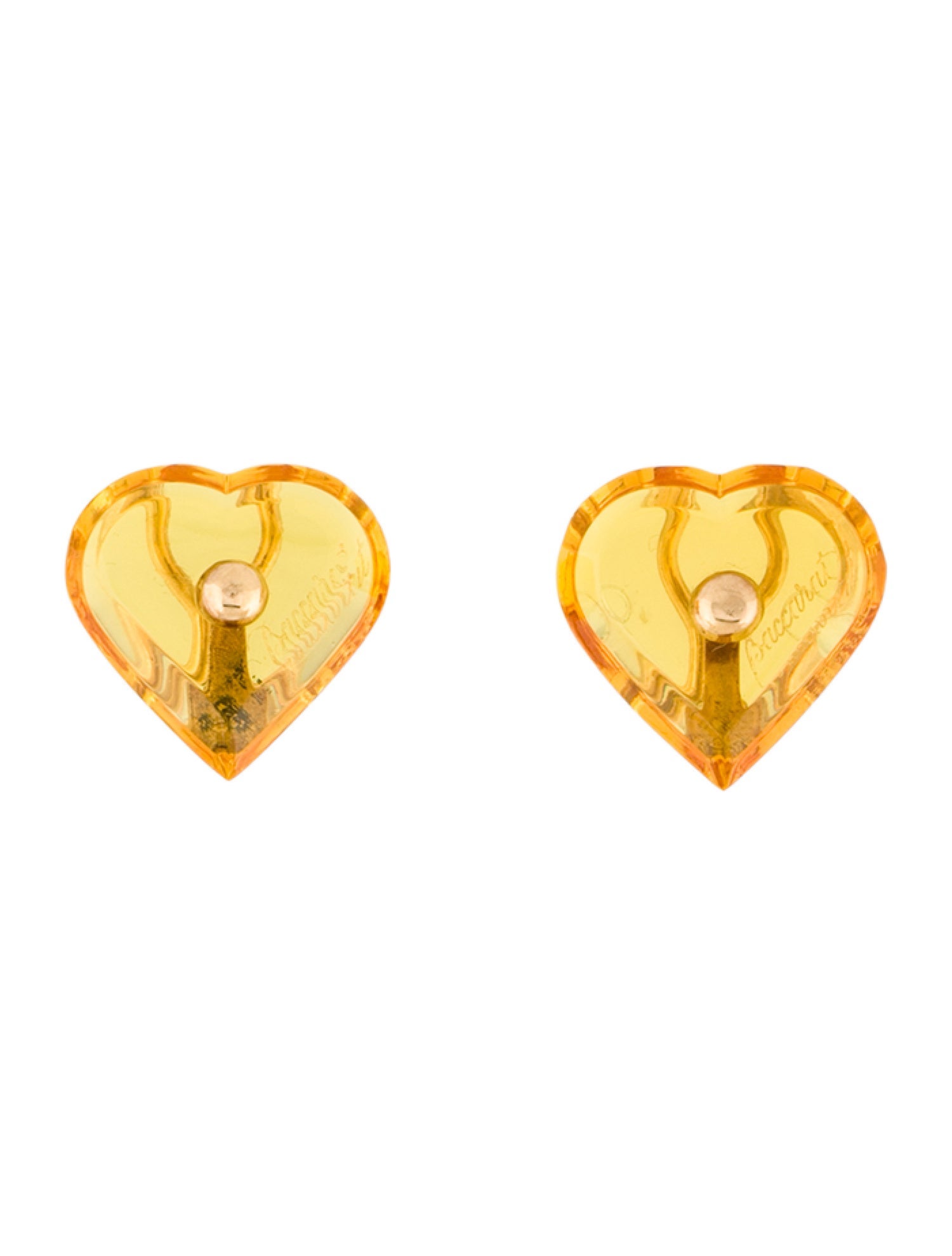 Baccarat 18K Crystal A La Folie Heart Clip-On Earrings