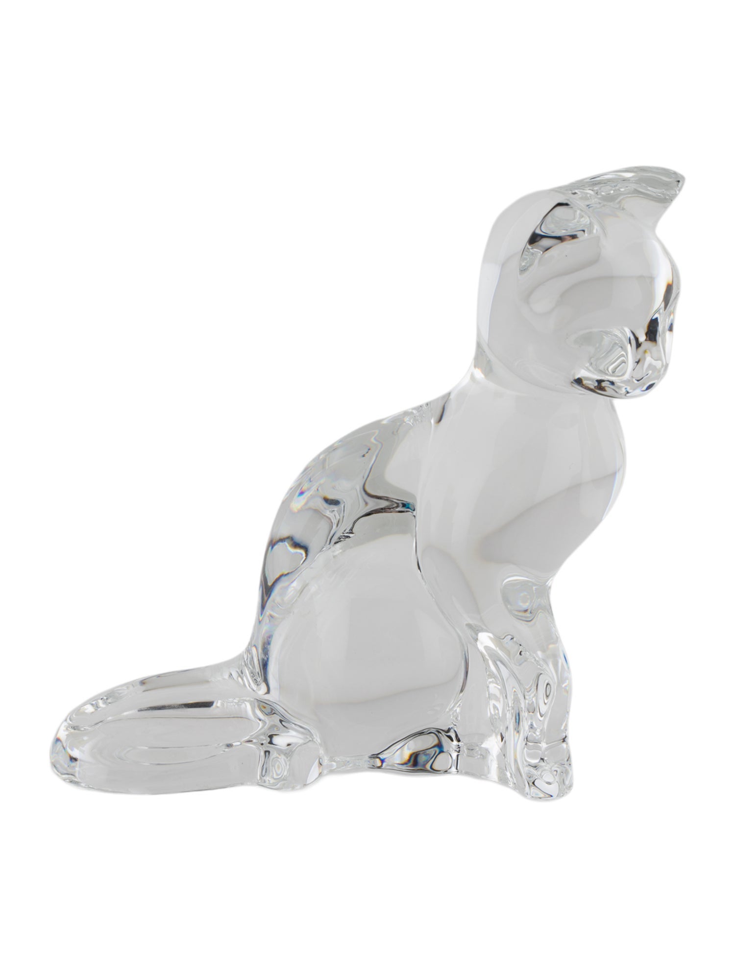 Baccarat Sitting Cat Figurine