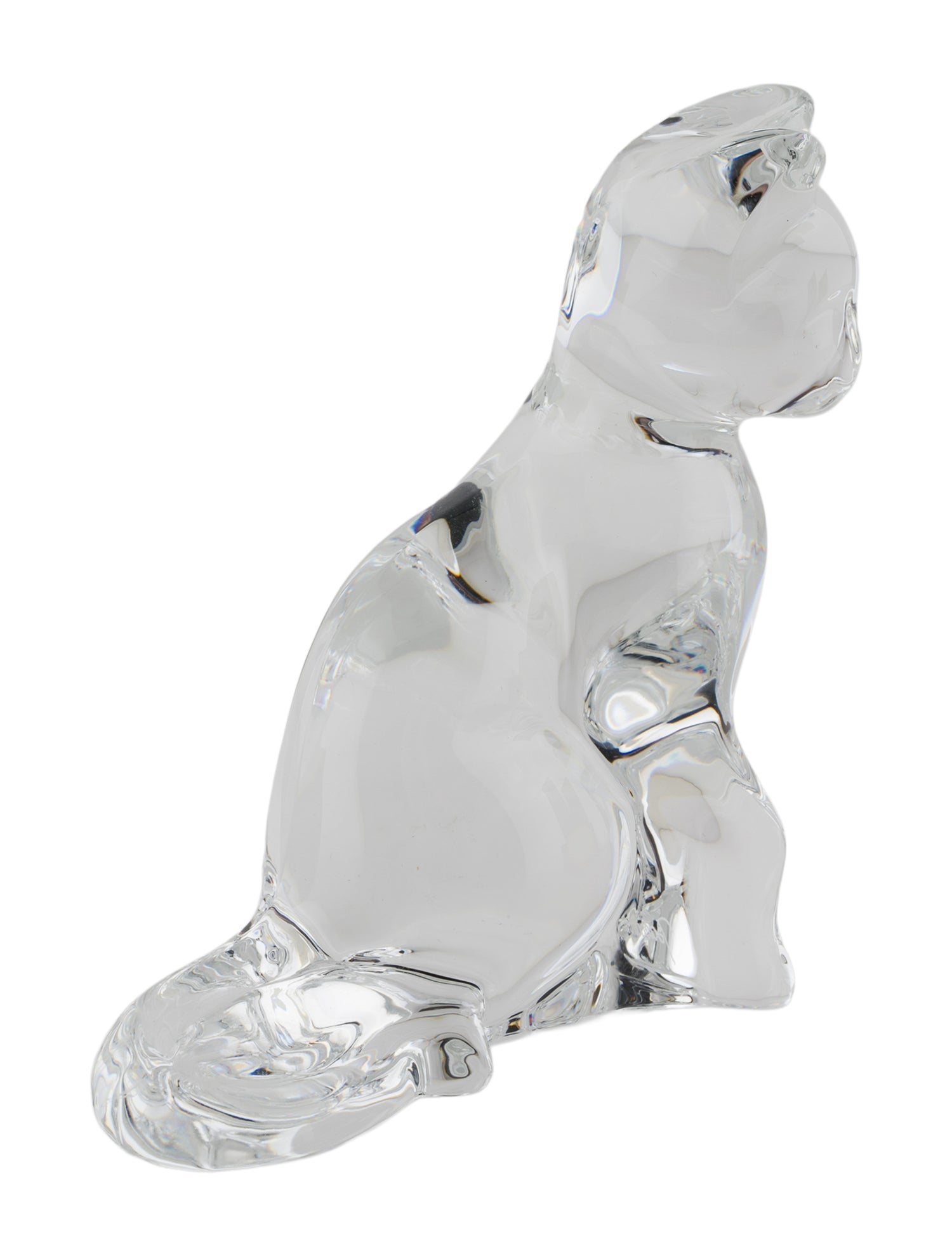 Baccarat Sitting Cat Figurine