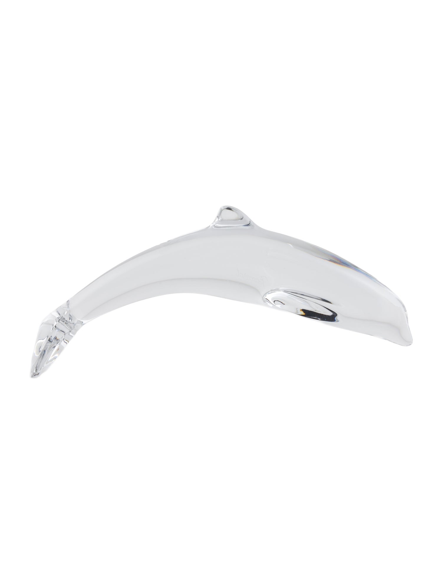 Baccarat Crystal Dolphin Jumping Figurine