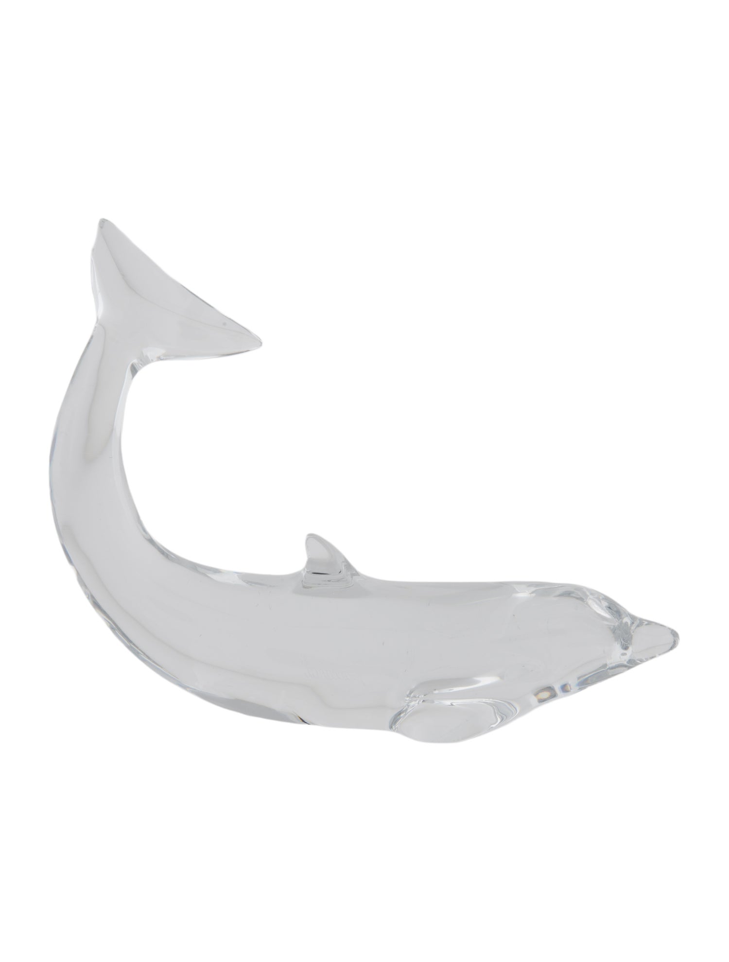 Baccarat Crystal Dolphin Swimming Figurine