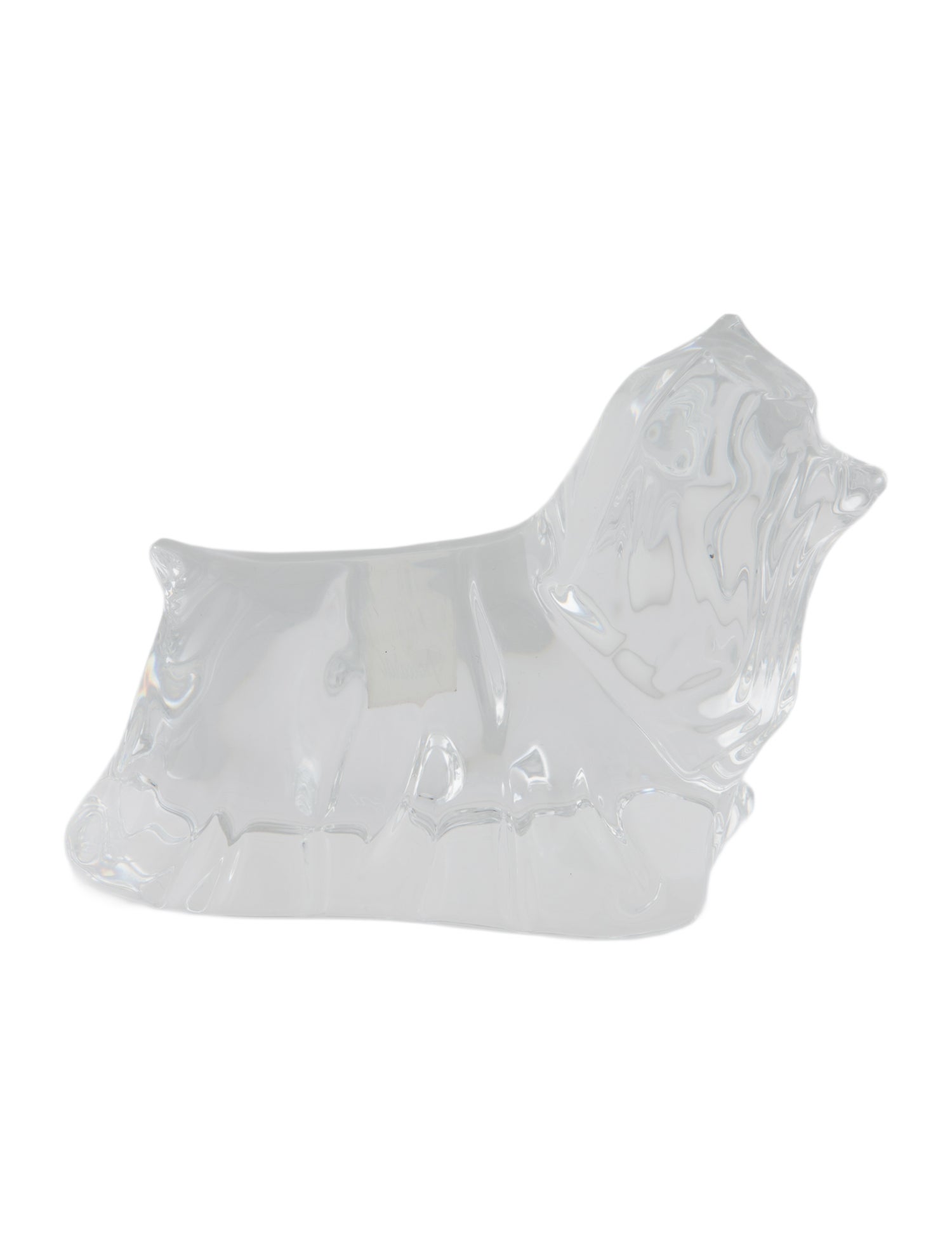 Baccarat Crystal Yorkshire Terrier Figurine