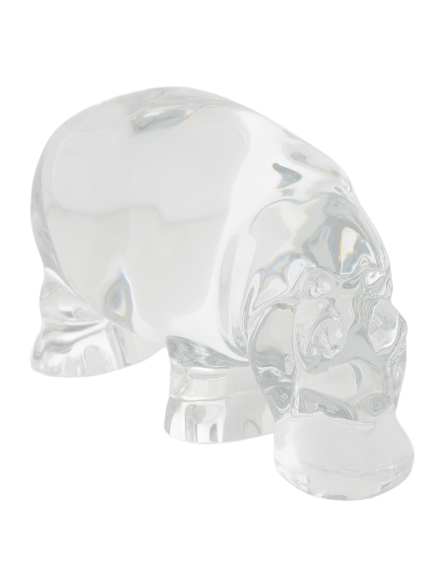 Baccarat Crystal Hippo Figurine