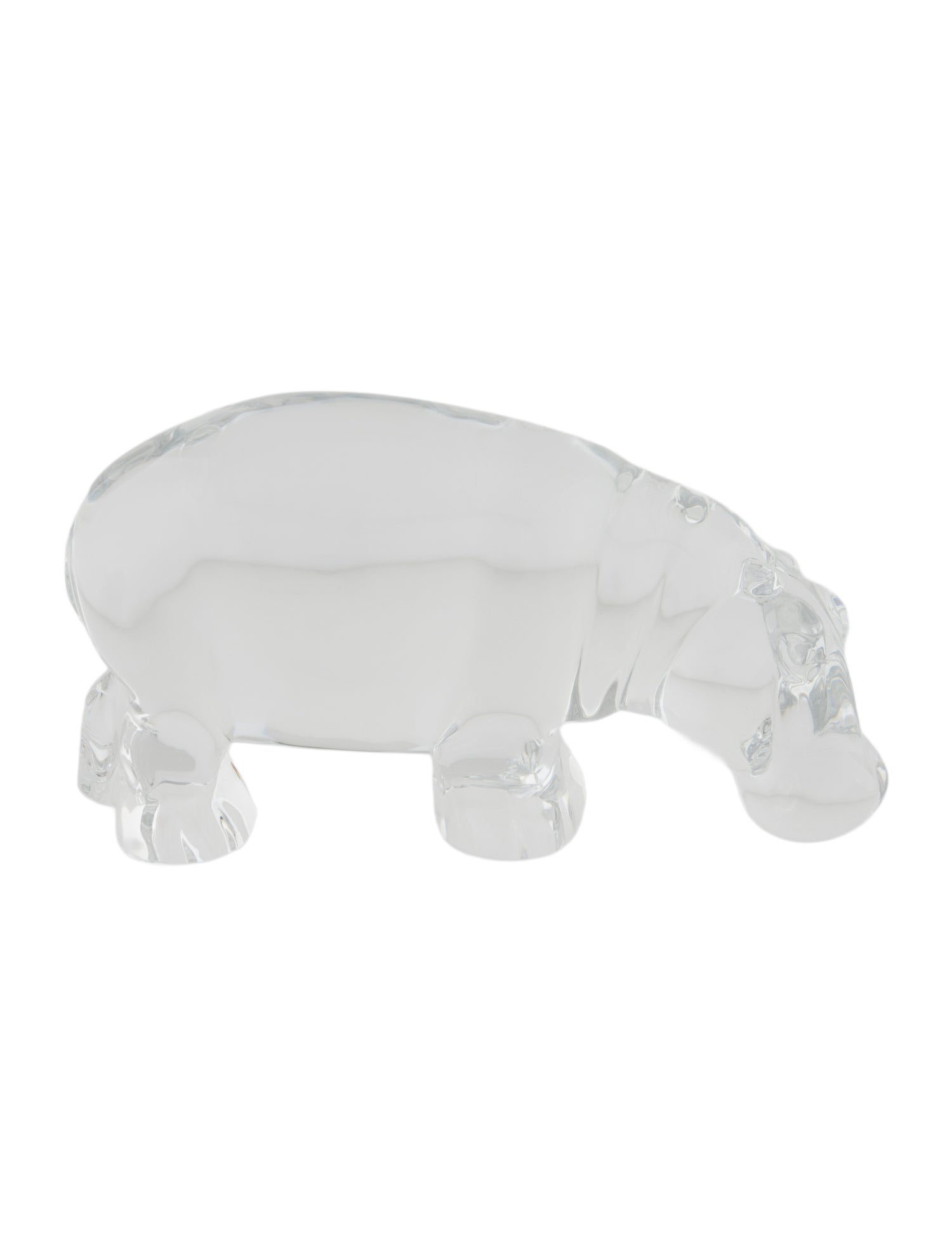 Baccarat Crystal Hippo Figurine