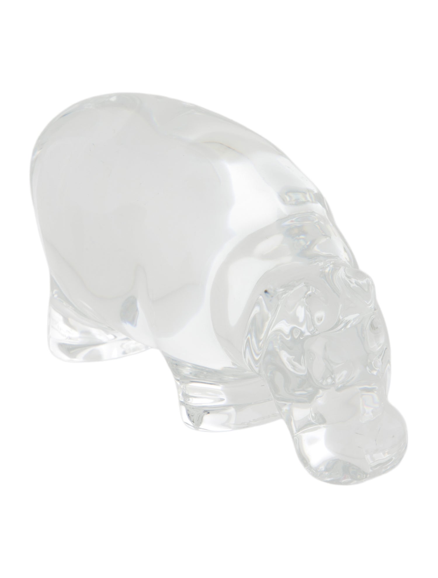 Baccarat Small Crystal Hippo Figurine