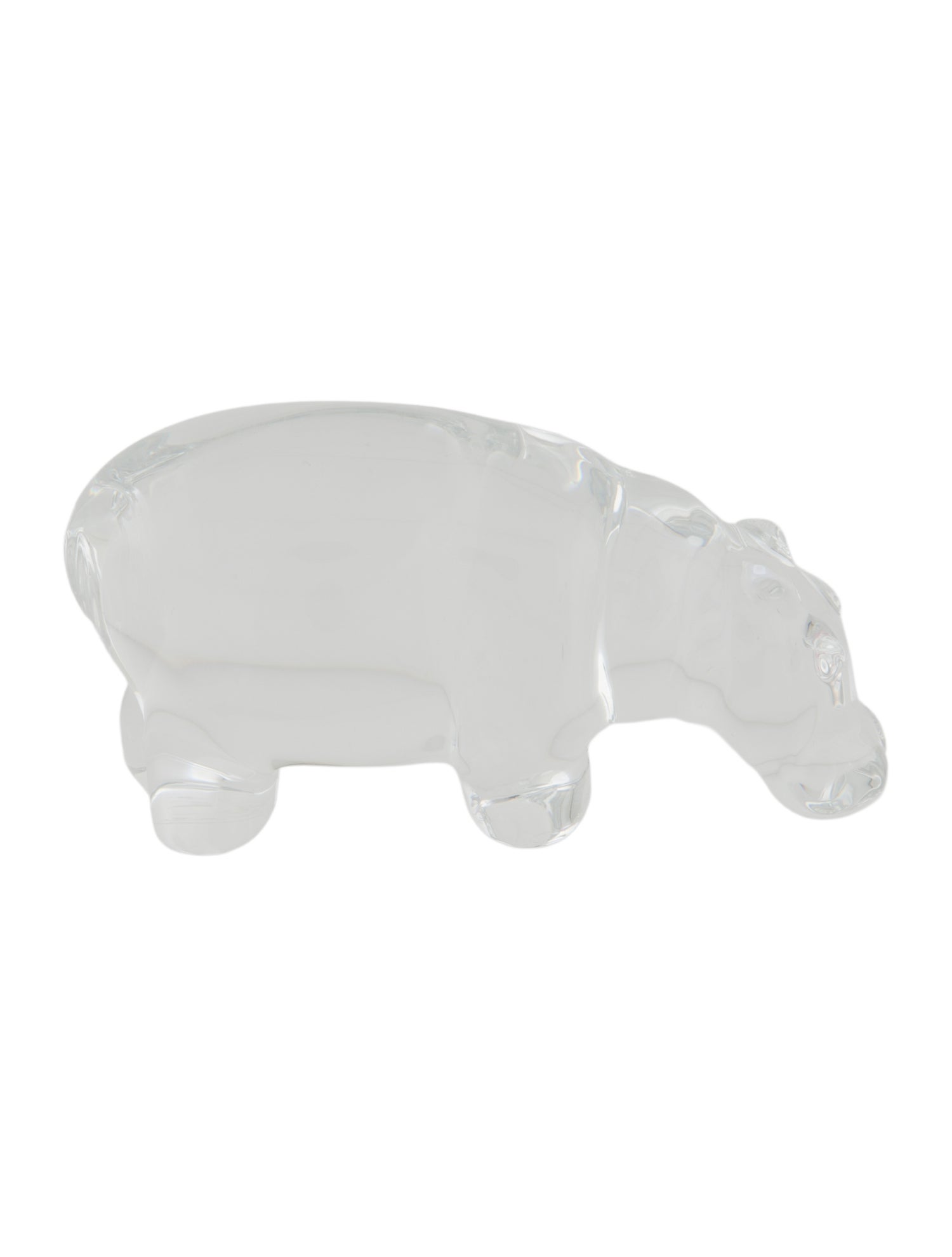 Baccarat Small Crystal Hippo Figurine