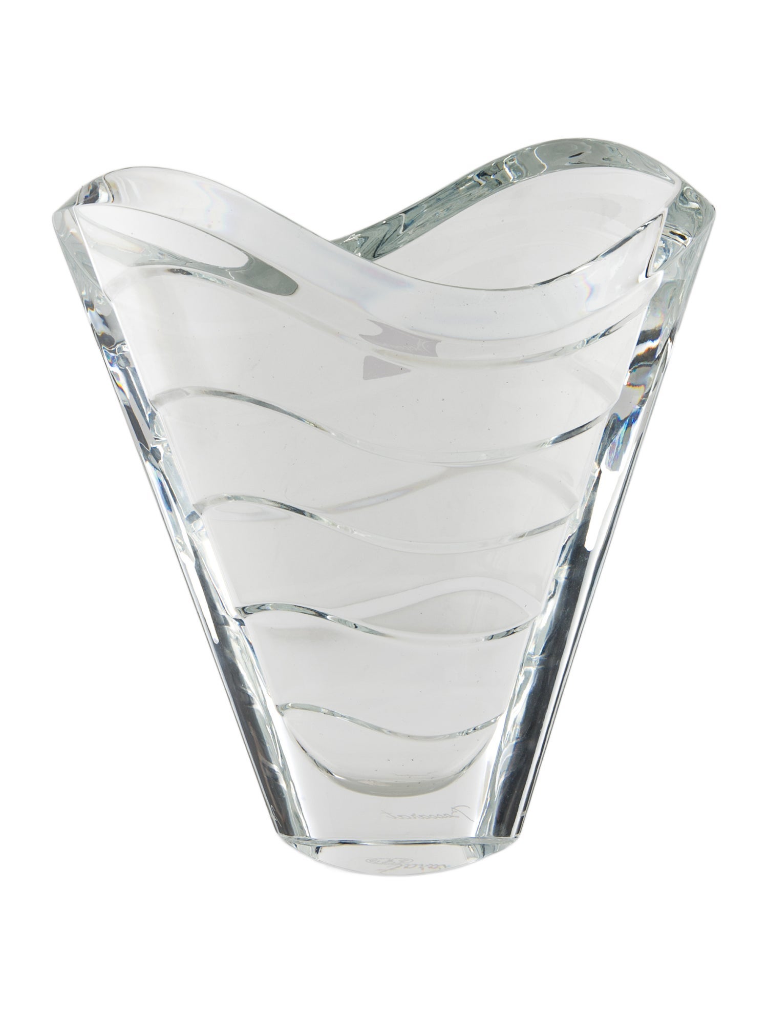 Baccarat Crystal Wave Vase