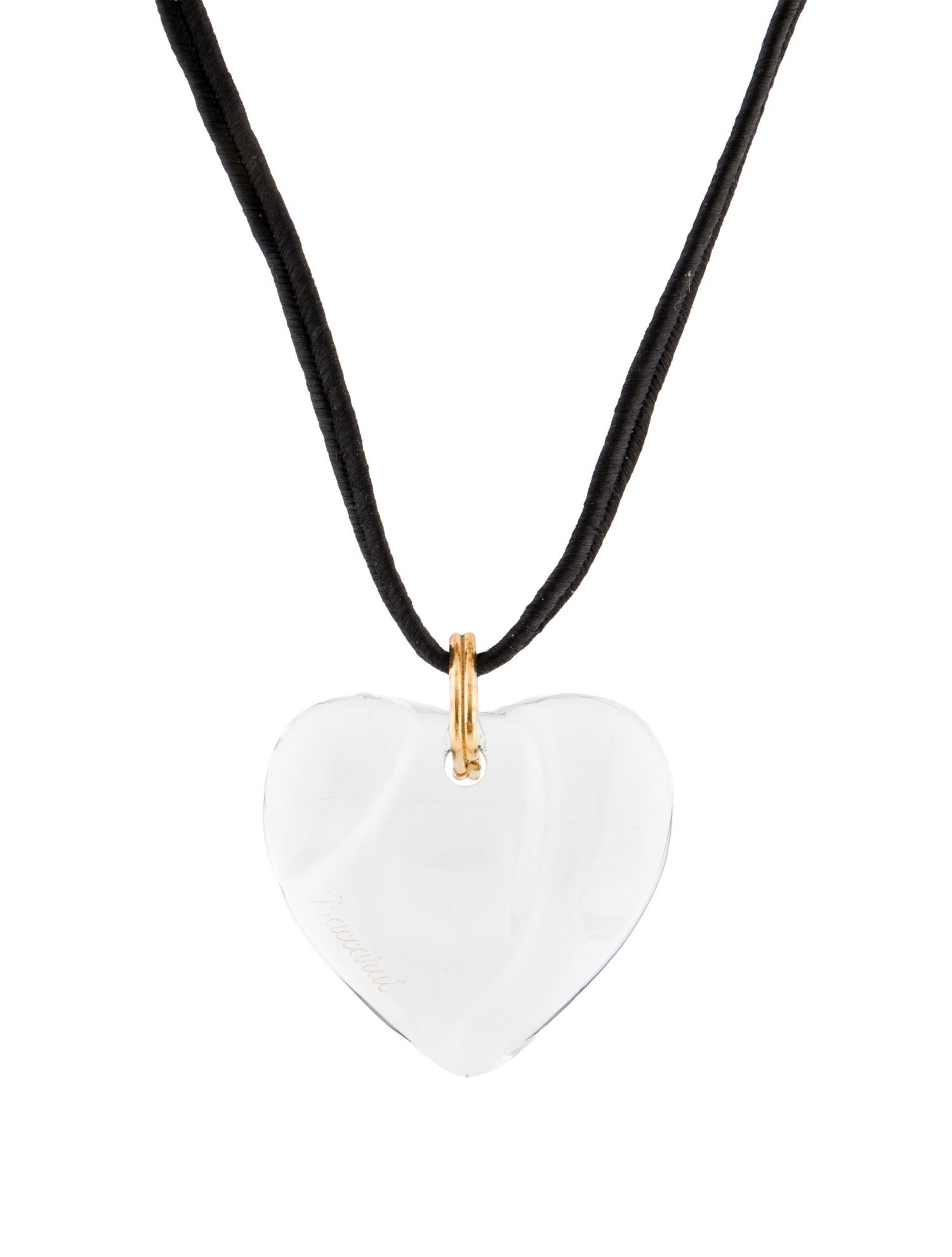 Baccarat Crystal Heart Pendant Necklace