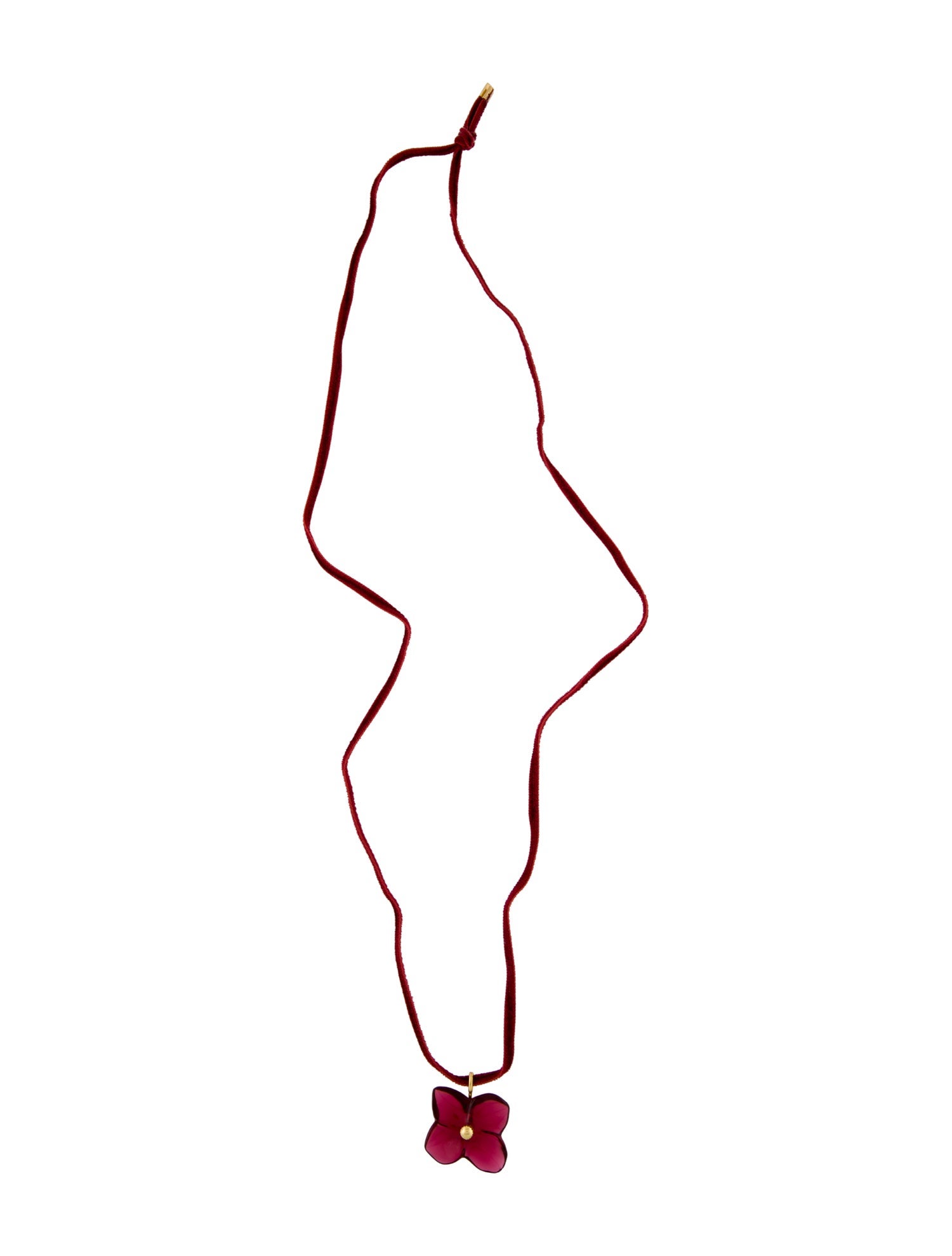 Baccarat 18K Crystal Hortensia Flower Pendant Necklace