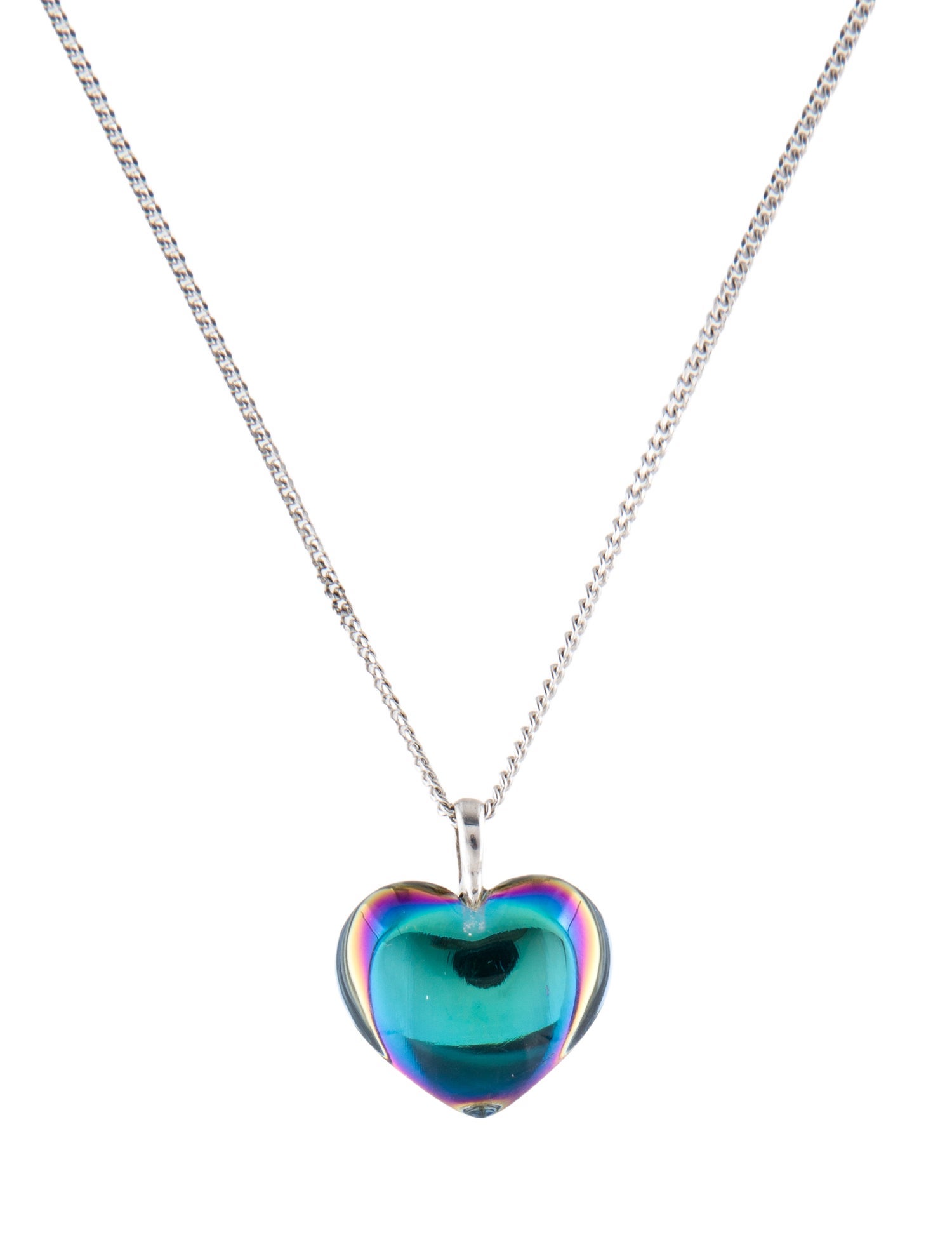 Baccarat Crystal Heart Pendant Necklace