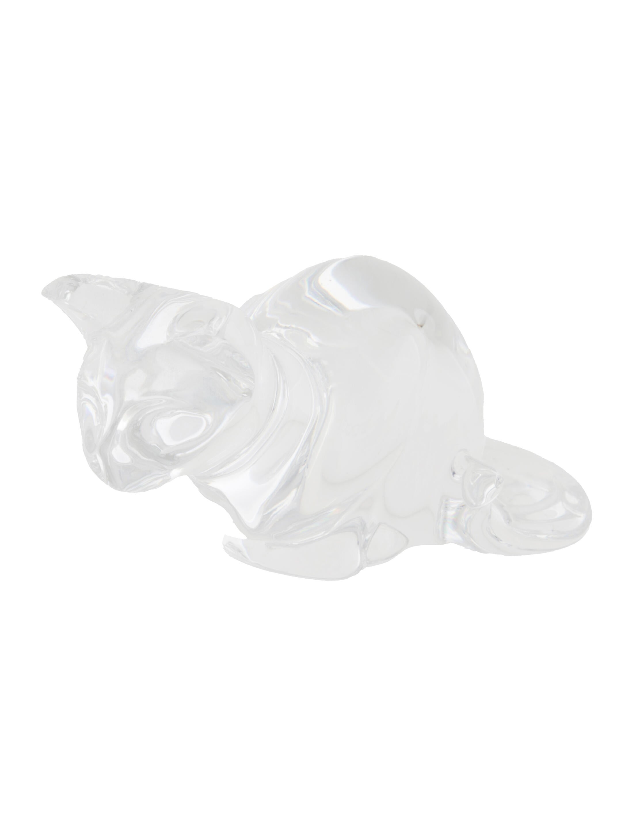 Baccarat Crystal Stalking Cat Figurine