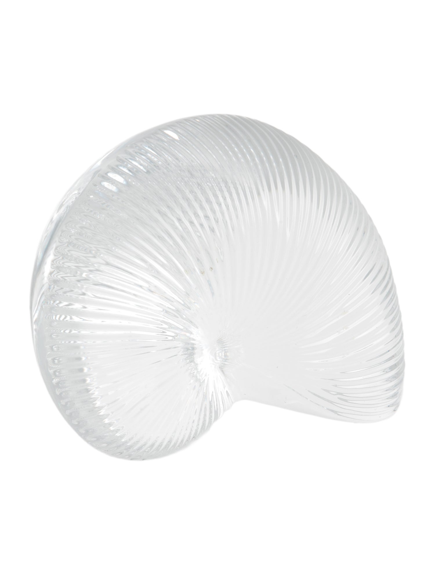 Baccarat Crystal Nautilus Shell Paperweight