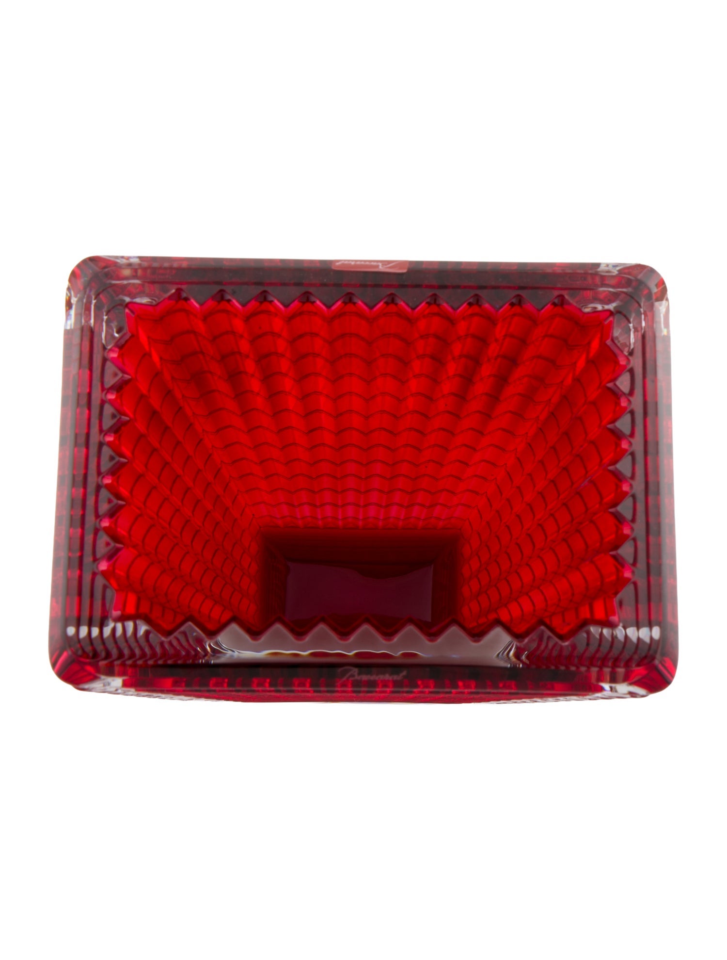 Baccarat Crystal Eye Vase Rectangular