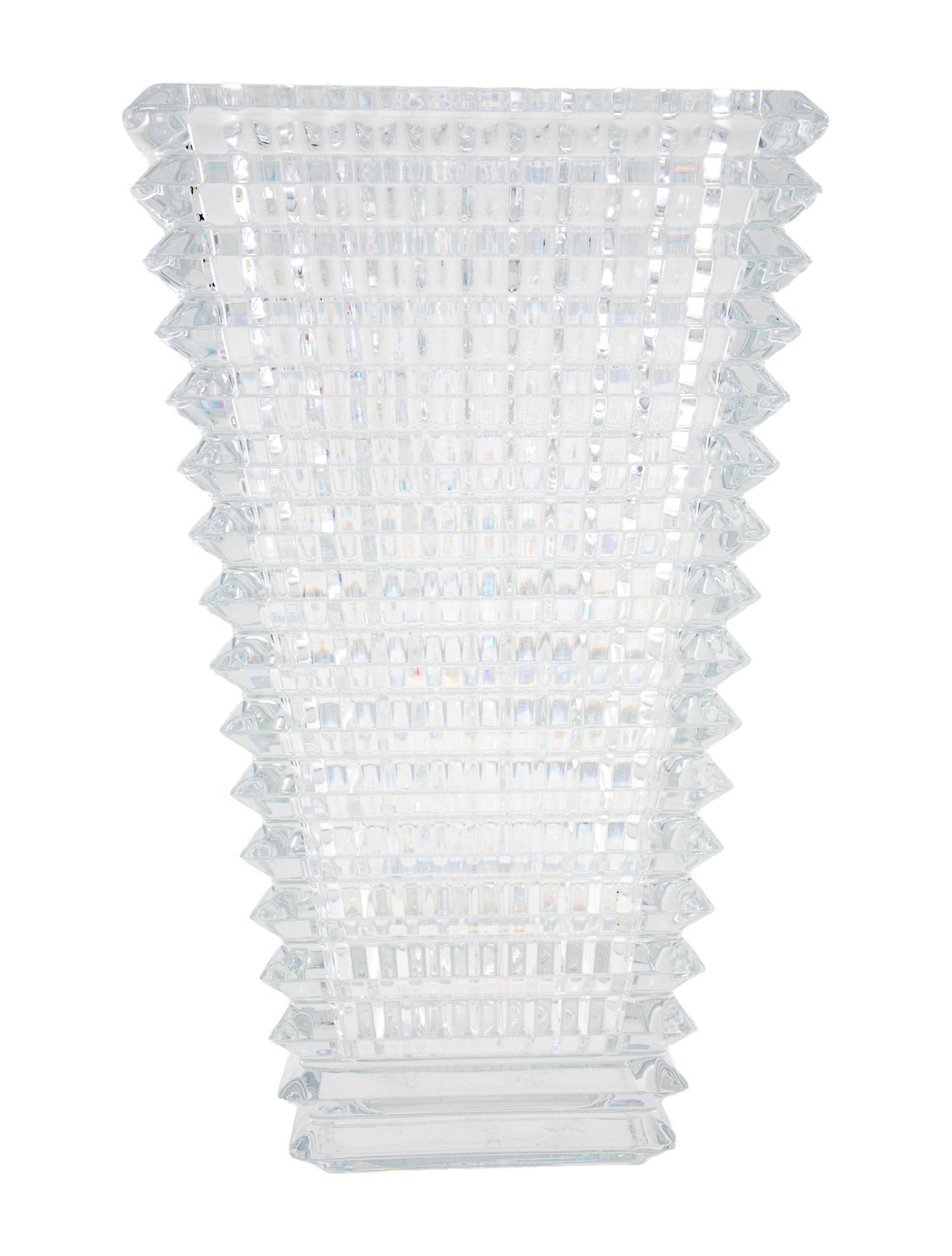 Baccarat Crystal Rectangular Eye Vase