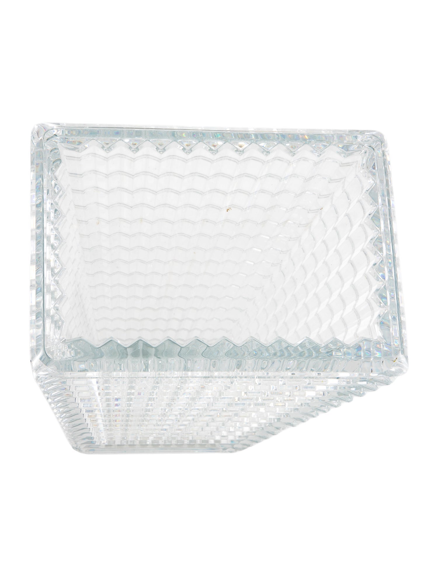 Baccarat Crystal Rectangular Eye Vase