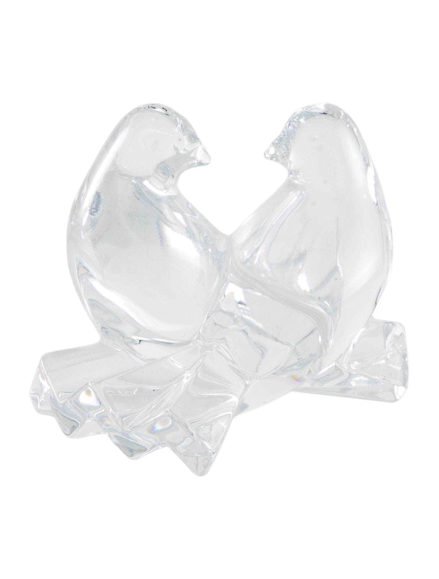 Baccarat Crystal Loving Doves Figurine