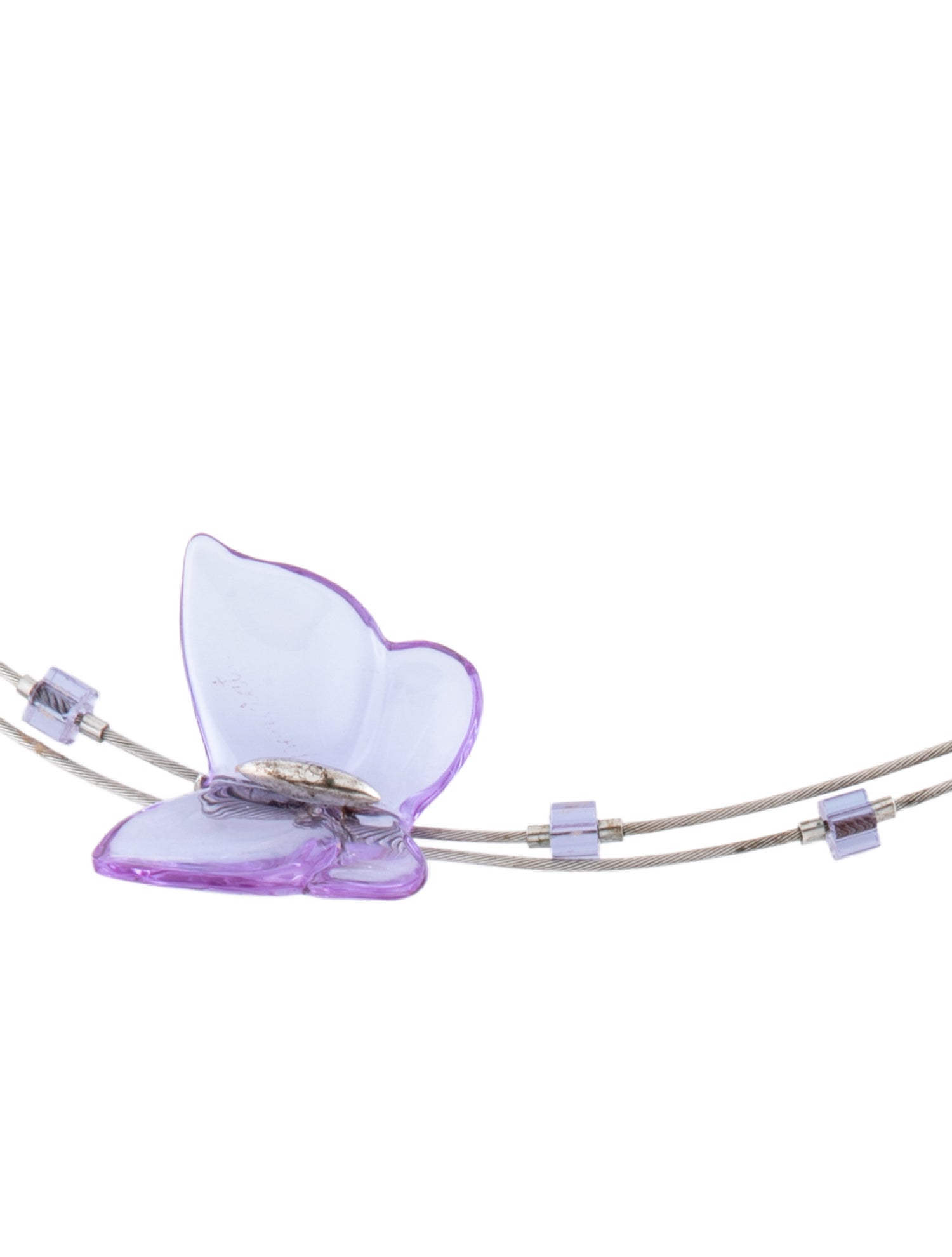 Baccarat Crystal Butterfly Choker Necklace