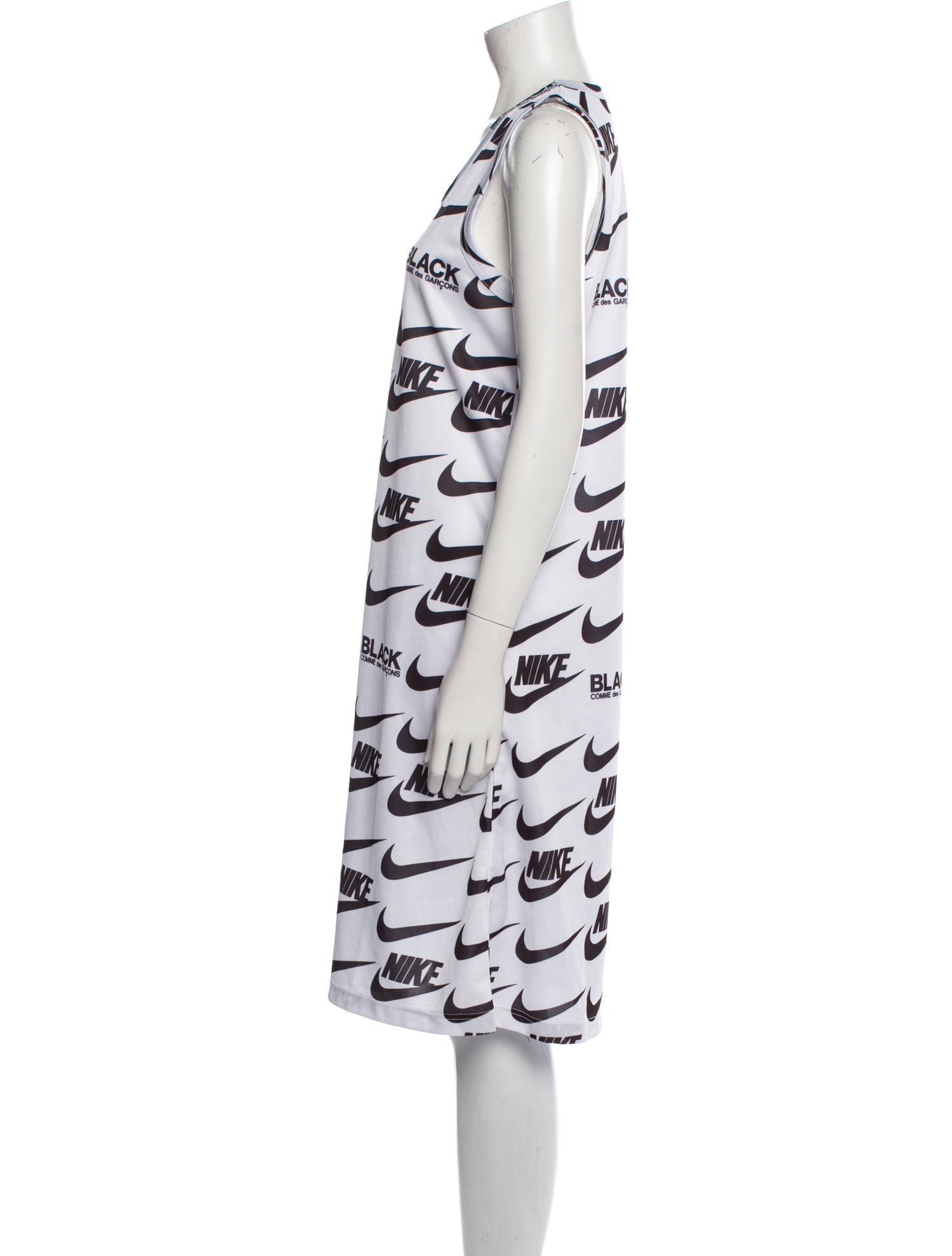 Black Comme des Garçons x Nike Printed Knee-Length Dress