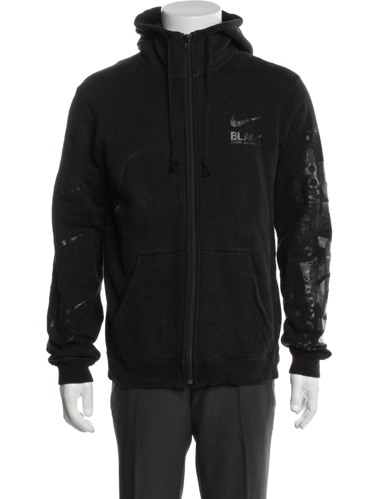 Black Comme des Garçons x Nike Graphic Print Windbreaker