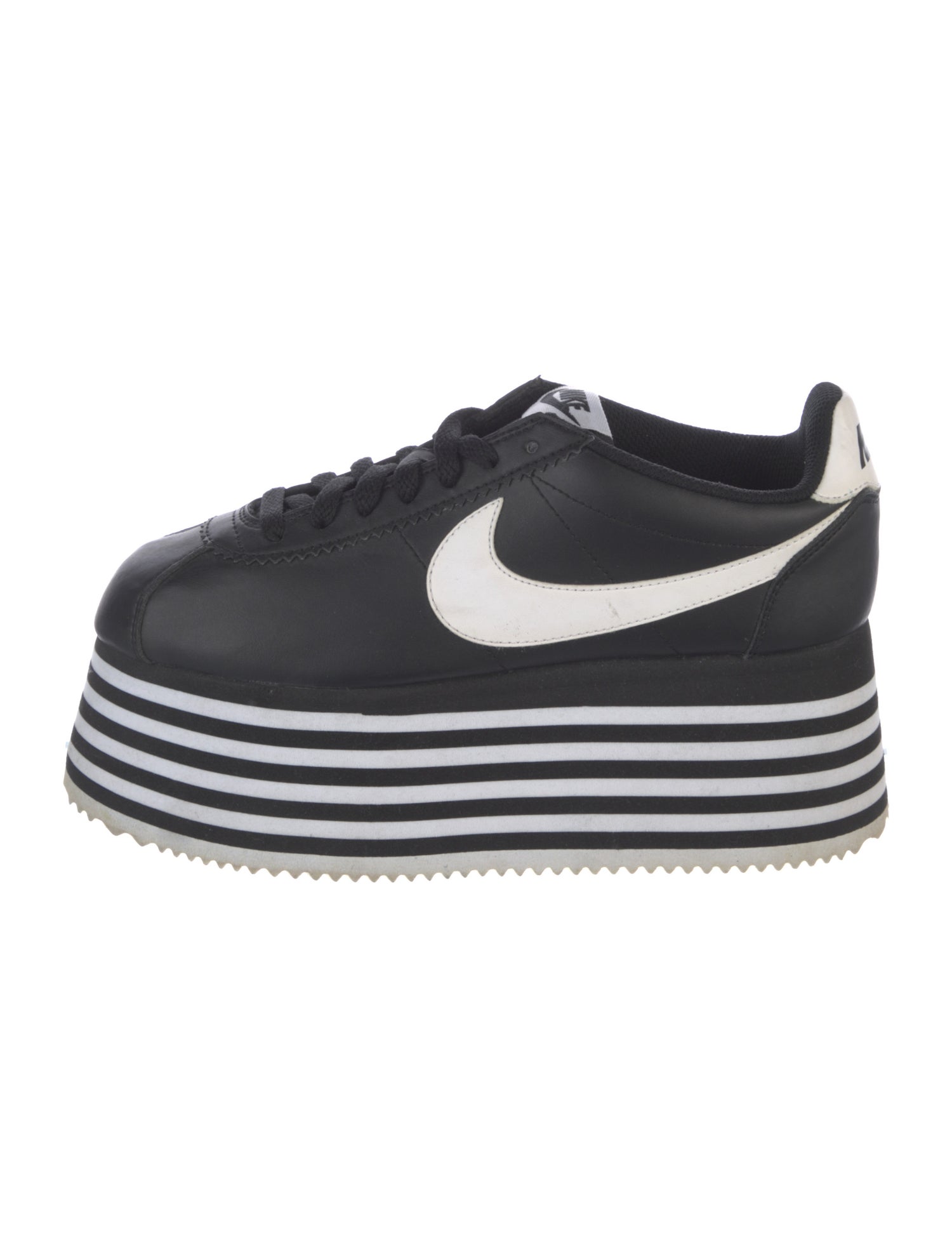 Black Comme des Garçons x Nike Leather Graphic Print Sneakers