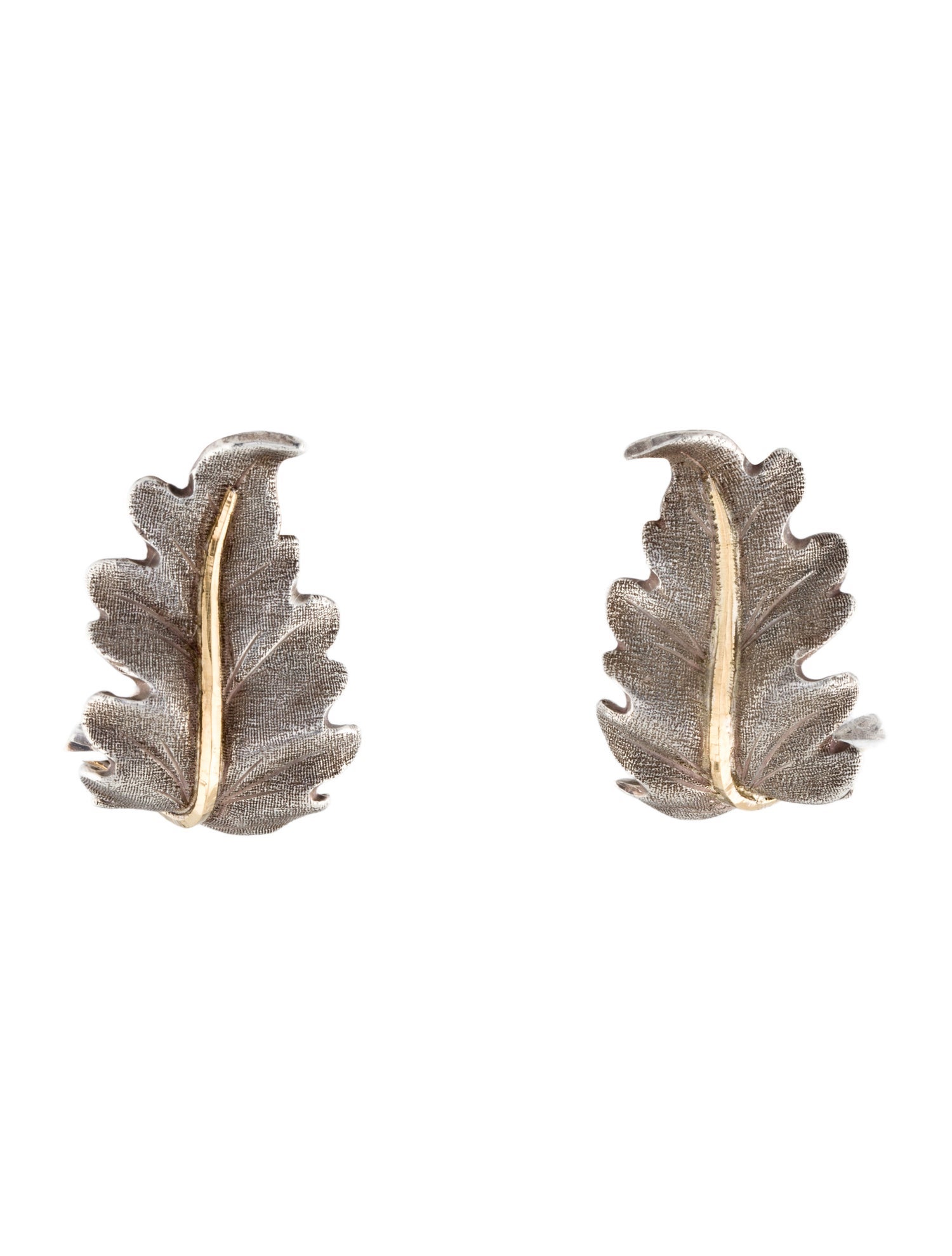 Mario Buccellati Two-Tone Leaf Clip-On Earrings