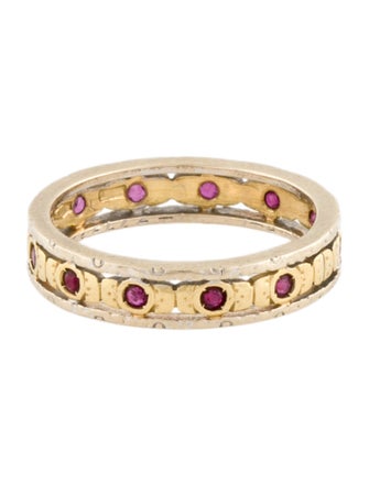 Mario Buccellati Engraved Ruby Band