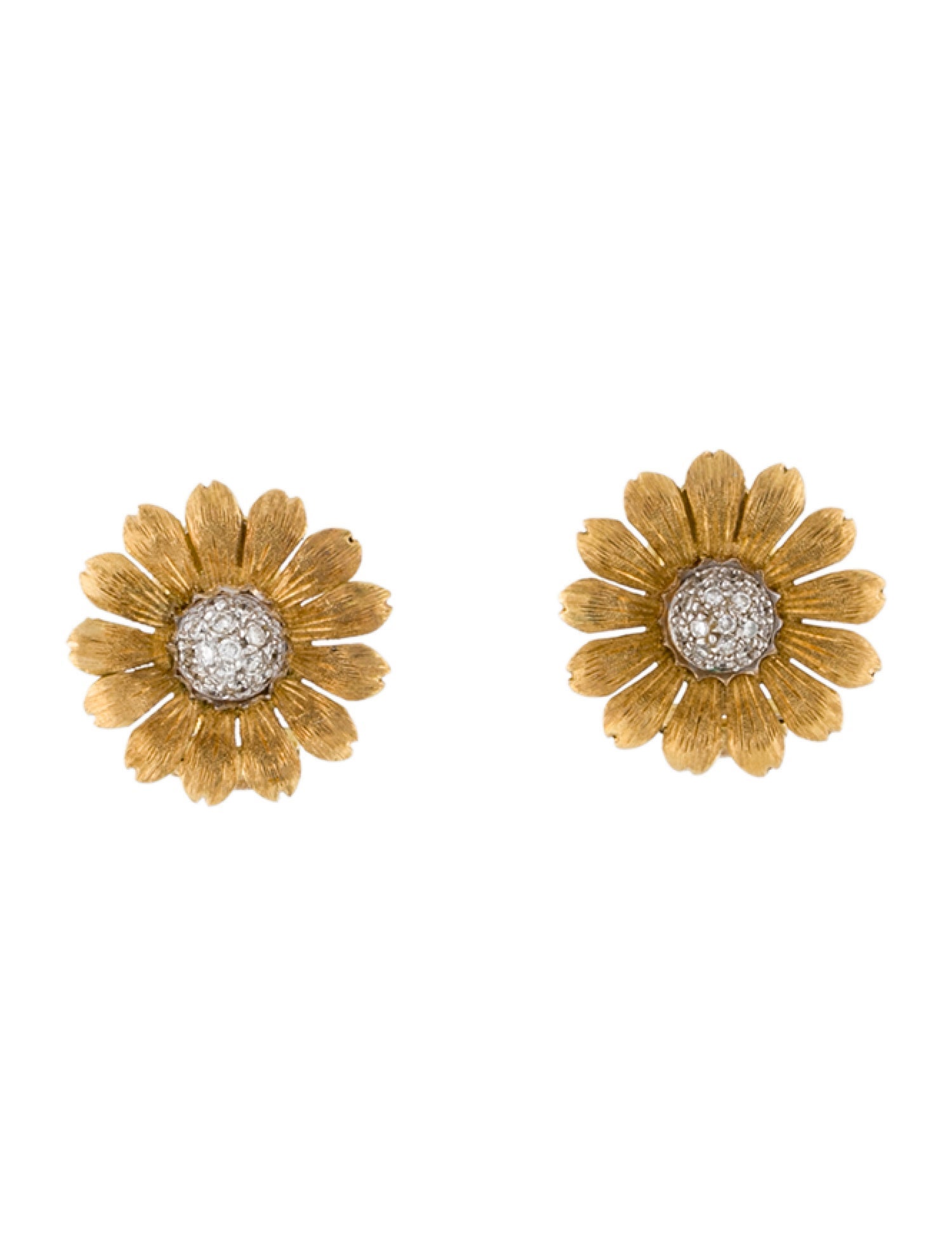 Mario Buccellati 18K Diamond Earclips