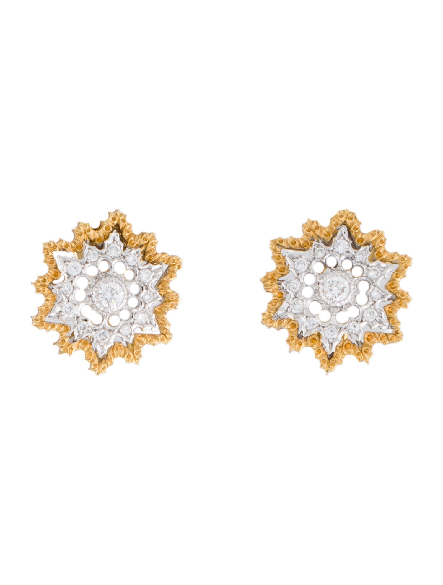 Mario Buccellati 18K Diamond Earclip Earrings