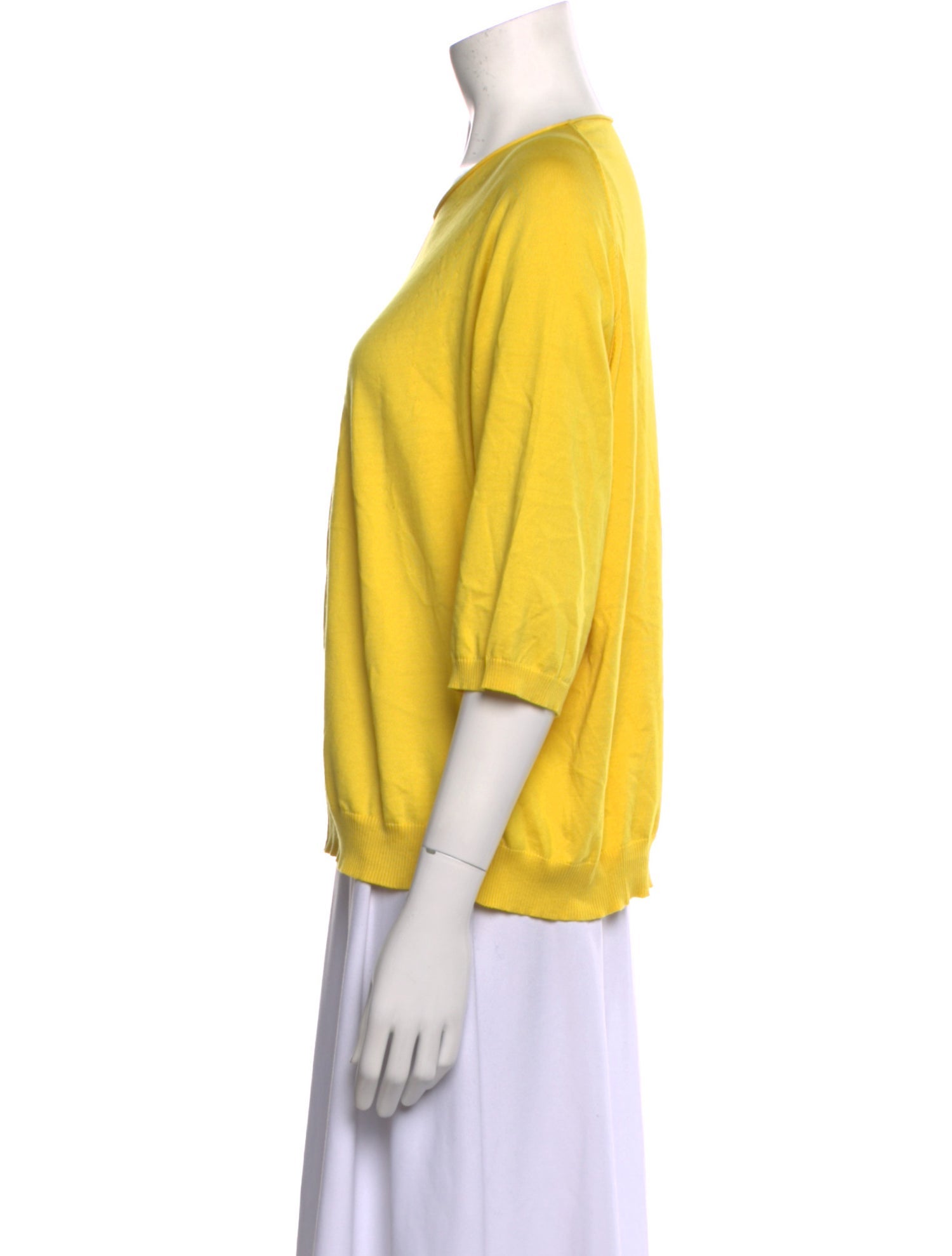 Boboutic Crew Neck Three-Quarter Sleeve Blouse