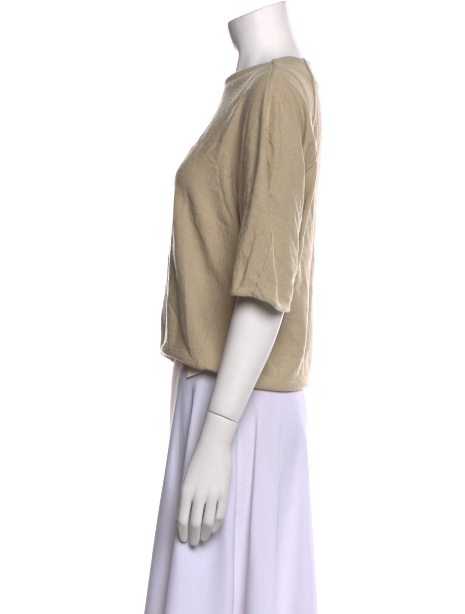 Boboutic Silk Bateau Neckline Crop Top