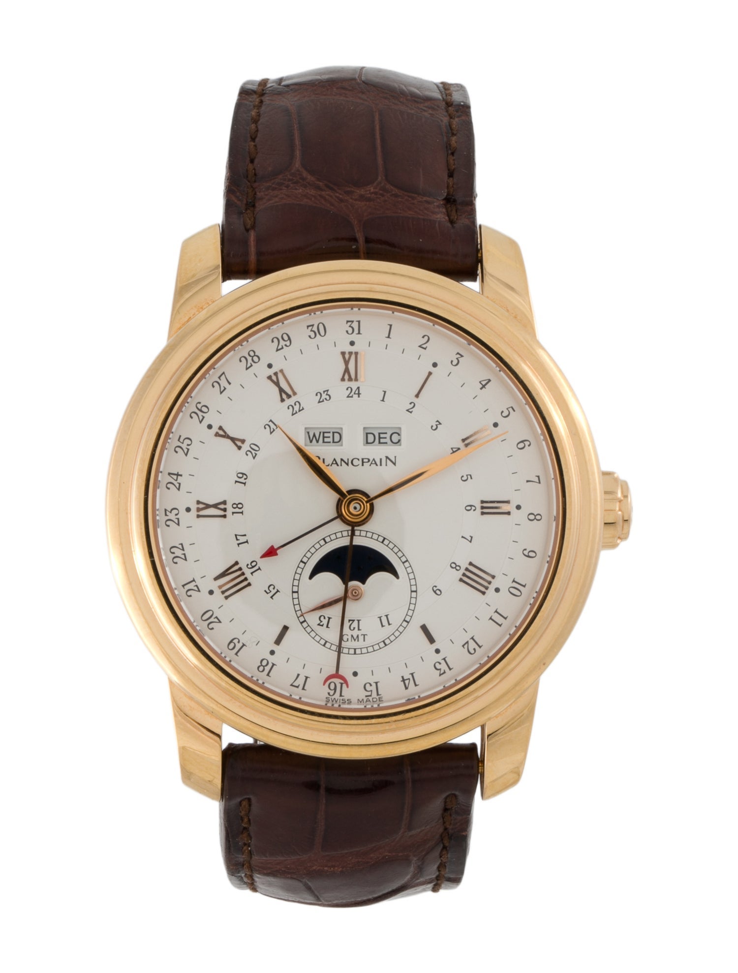 Blancpain Le Brassus Complete Calendar Moon Phase GMT Watch