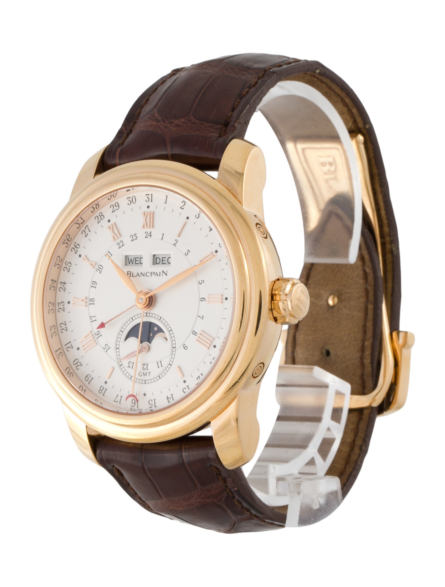 Blancpain Le Brassus Complete Calendar Moon Phase GMT Watch