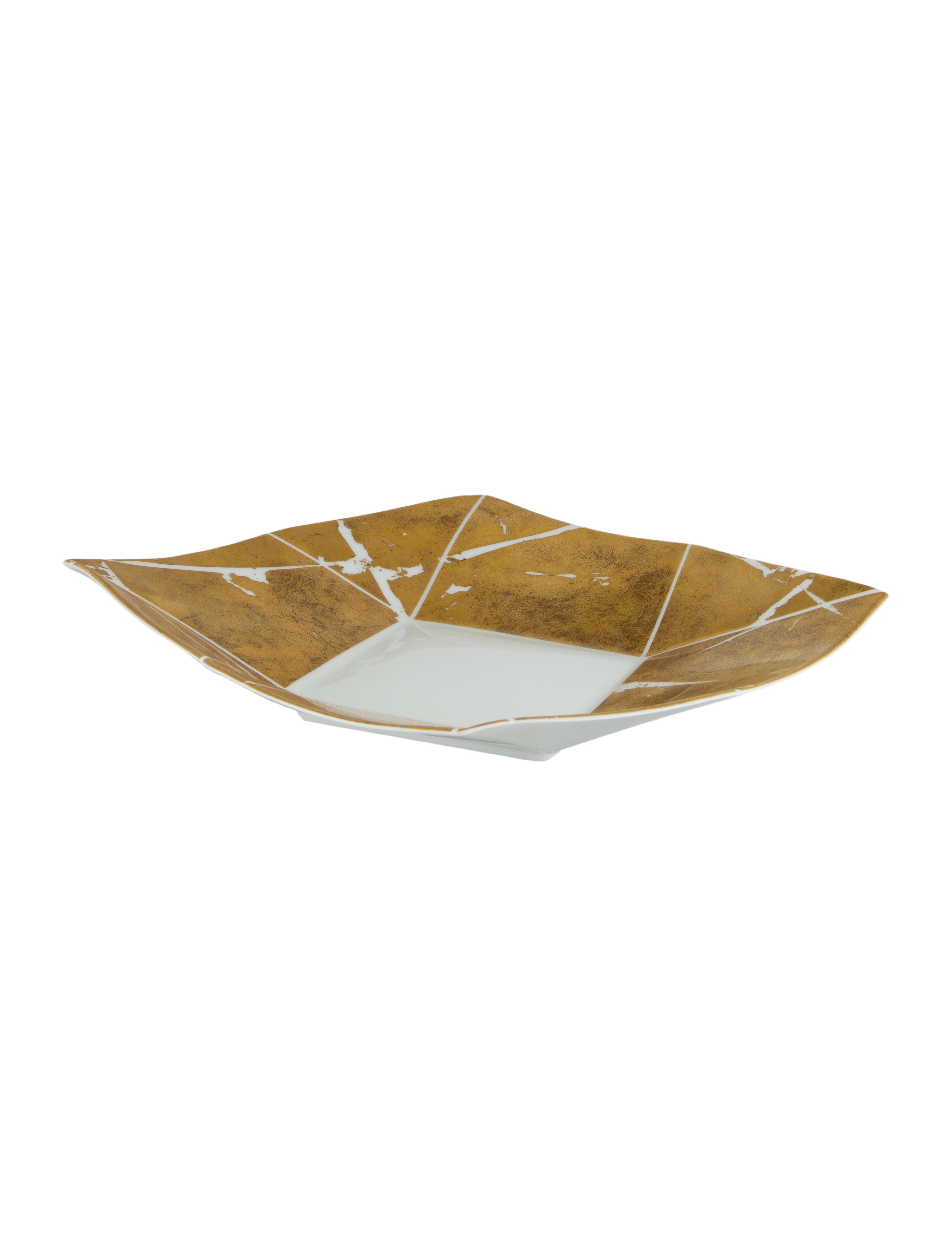 Bernardaud Feuille d'Or Tray - Gold Decorative Accents