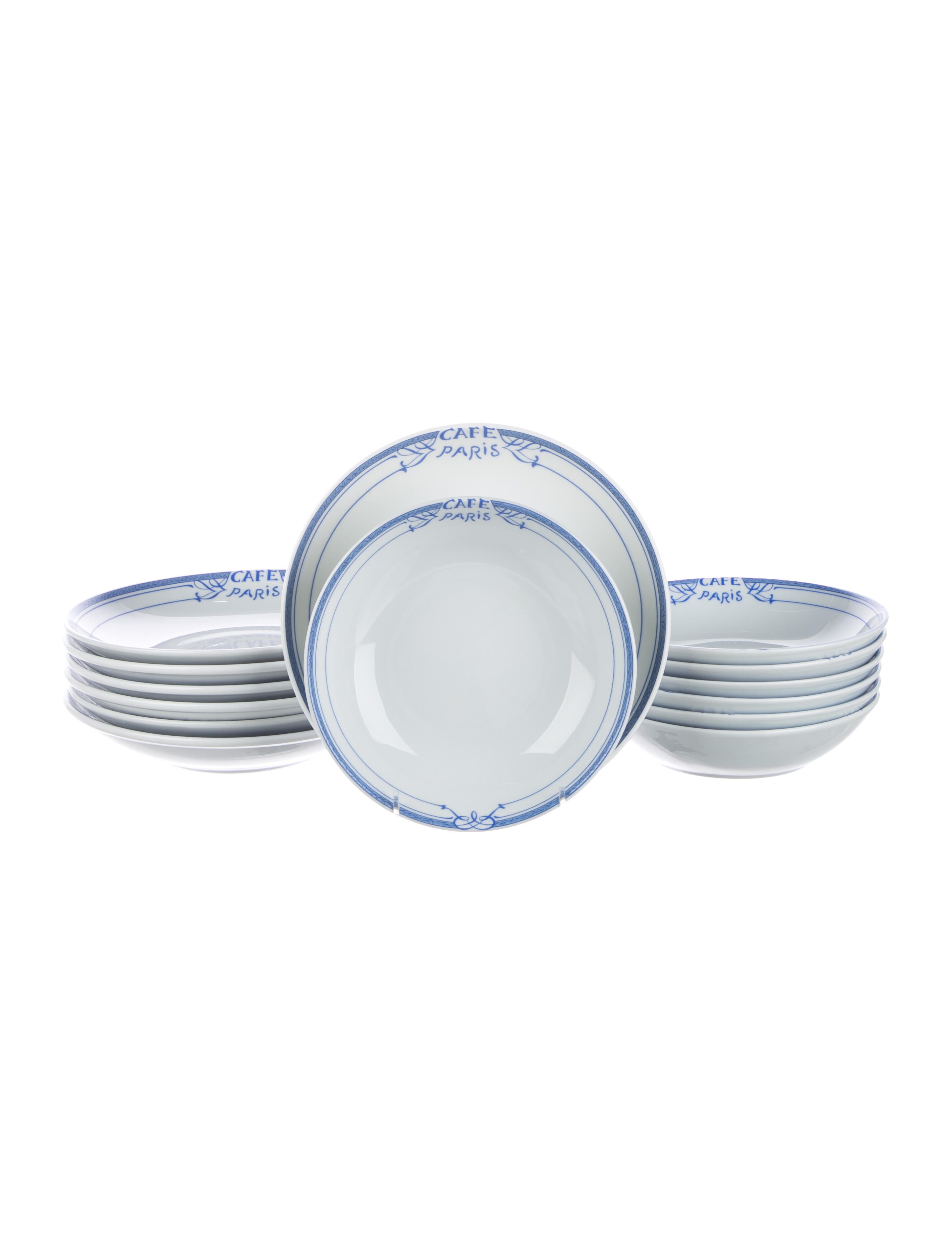 Bernardaud 14-Piece Café Paris Bowl Set