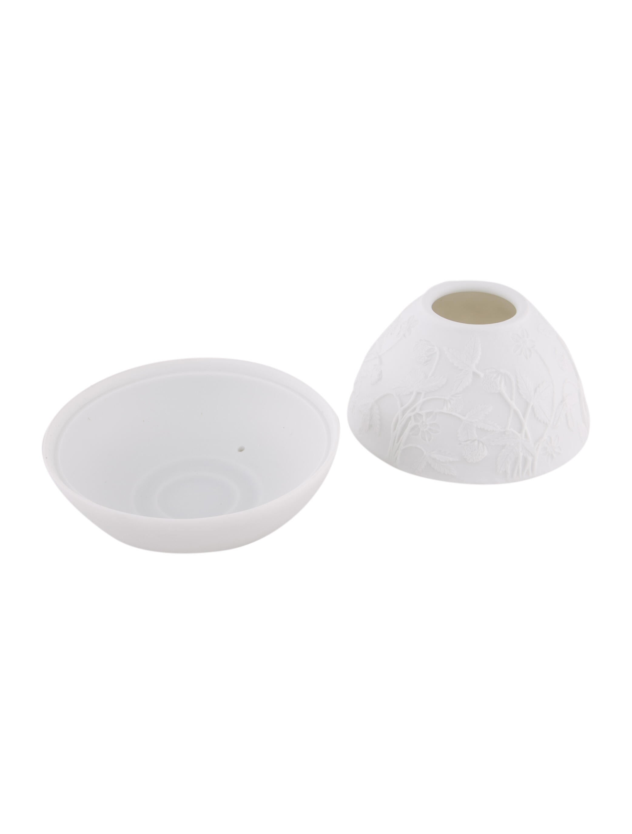 Bernardaud Pair of Votive Candle Holders White, 2 pieces Decorative