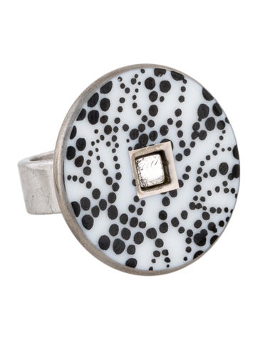 Bernardaud Cocktail Ring Enamel Circle 6