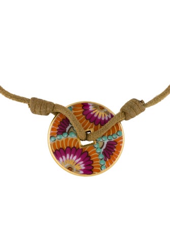 Bernardaud Enamel & Cord Charm Bracelet