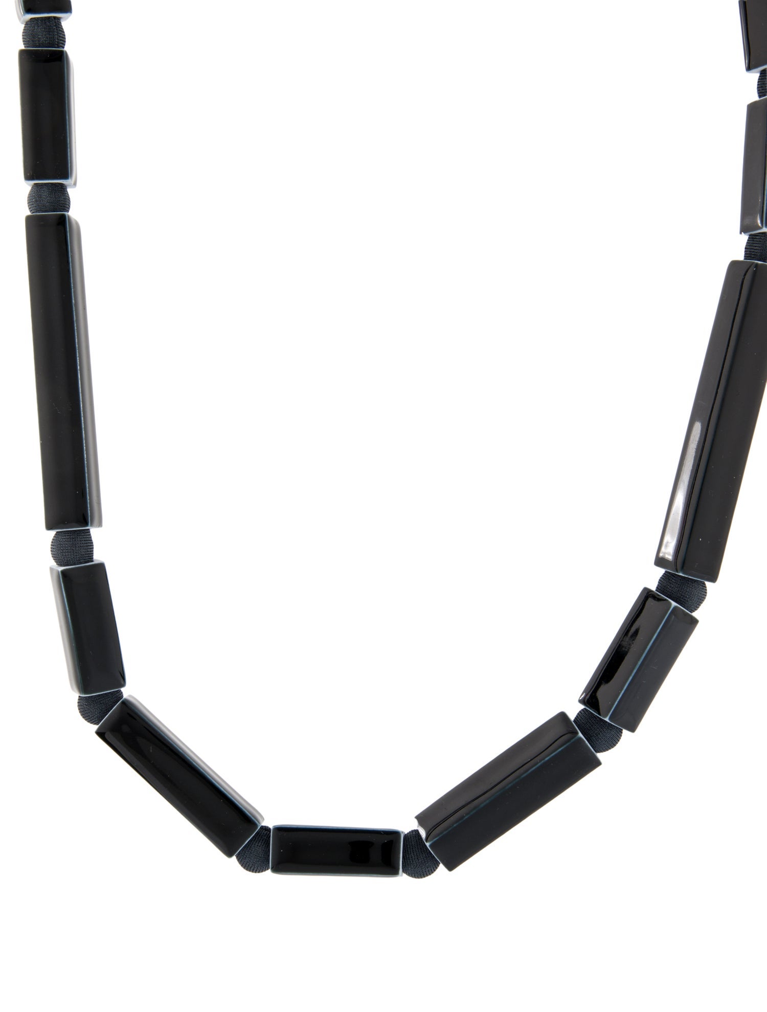 Bernardaud Resin & Cord Bead Strand Necklace