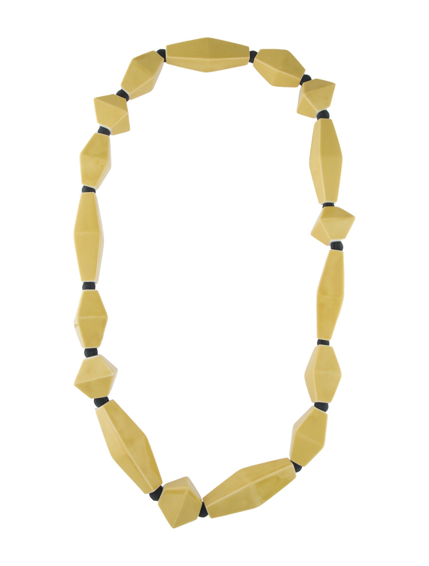 Bernardaud x Iris Apfel Ceramic Perles Jaune Long Necklace