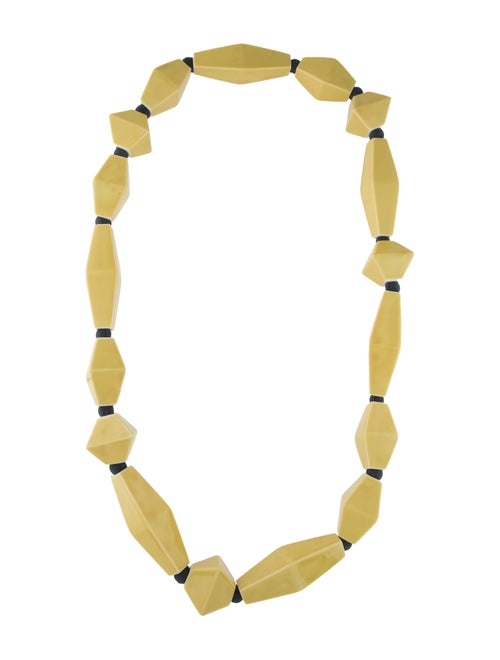 Bernardaud x Iris Apfel Ceramic Perles Jaune Long Necklace