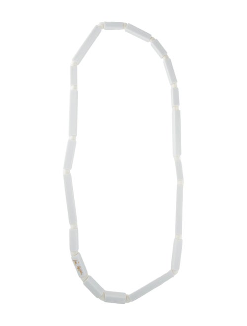Bernardaud x Iris Apfel Ceramic Tube Blanc Sautoir Necklace