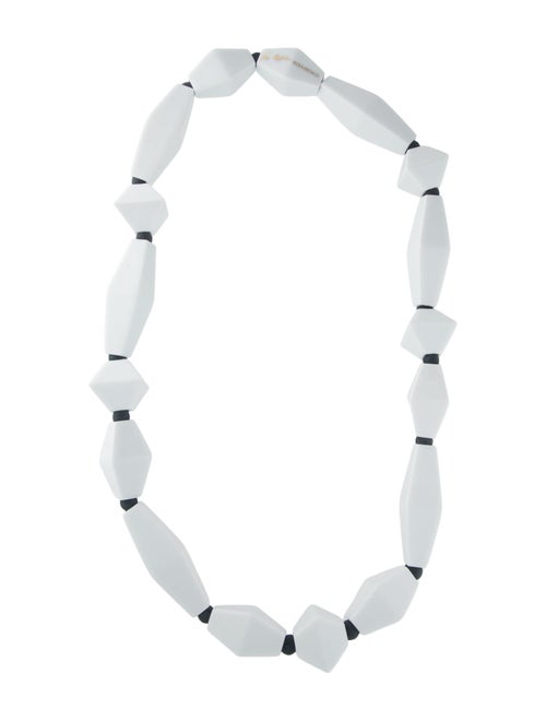 Bernardaud x Iris Apfel Ceramic Perles Blanc Sautoir Necklace