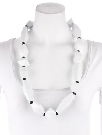 Bernardaud x Iris Apfel Ceramic Perles Blanc Sautoir Necklace