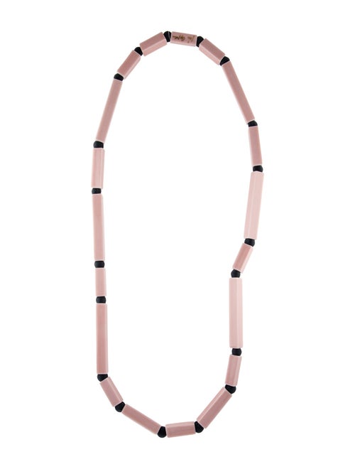 Bernardaud x Iris Apfel Porcelain Tube Rose Long Necklace