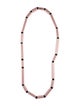 Bernardaud x Iris Apfel Porcelain Tube Rose Long Necklace