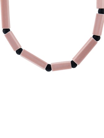 Bernardaud x Iris Apfel Porcelain Tube Rose Long Necklace