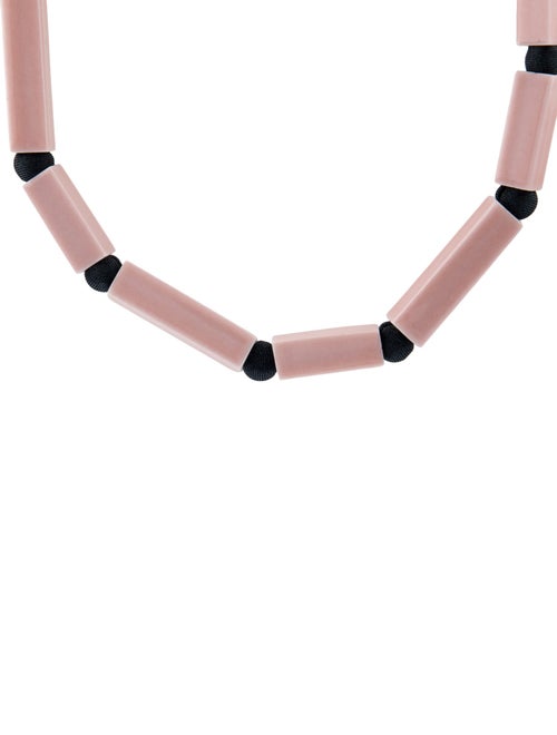 Bernardaud x Iris Apfel Porcelain Tube Rose Long Necklace