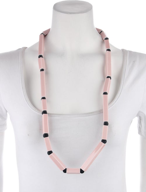 Bernardaud x Iris Apfel Porcelain Tube Rose Long Necklace