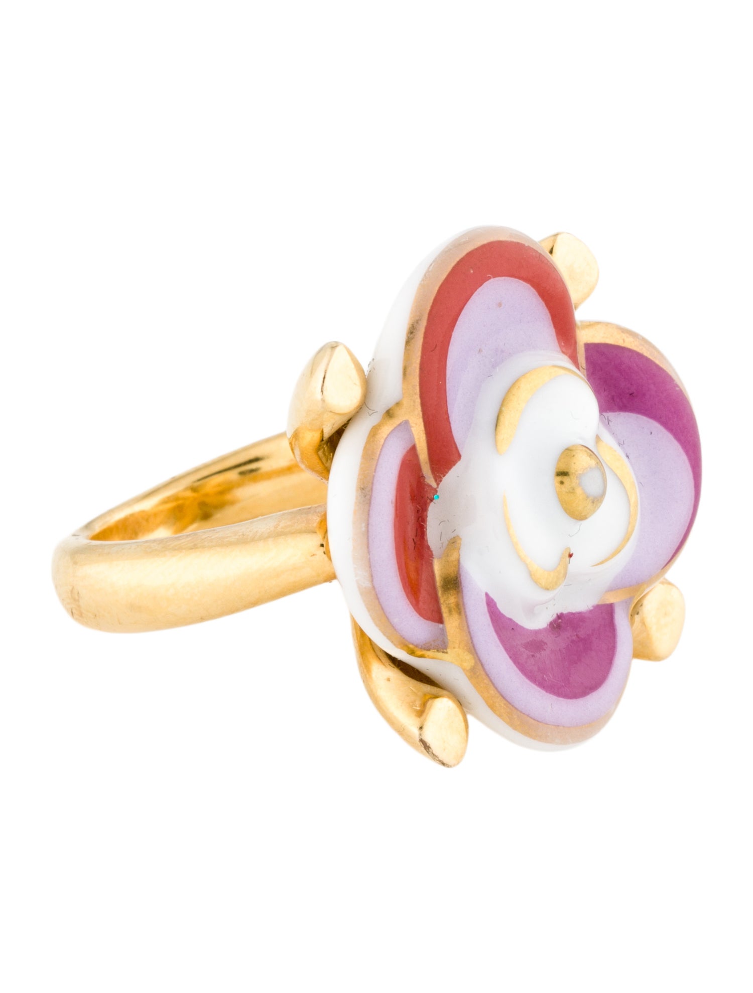 Bernardaud 18K Porcelain Cocktail Ring