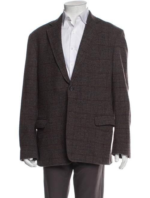 Billy Reid Virgin Wool Plaid Print Blazer
